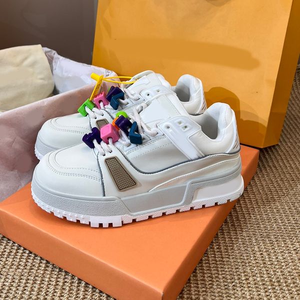 

cute designer casual shoes sneakers platform trainers genuine leather sneaker multicolor lace-up skate shoes fashion running shoe shoes, Black