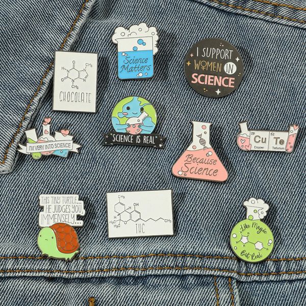 

experimental bottle brooch scientific chemistry cute anime movies games hard enamel pins collect metal cartoon brooch backpack hat bag colla