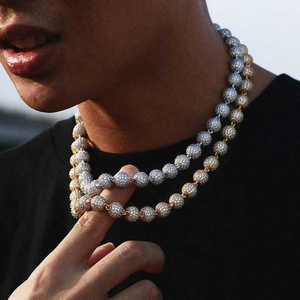 

rapper jewelry men fashion vvs ice ball s925 sterling silver moissanite chain