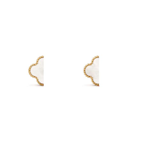 

luxury design 4 leaf clover stud earring for women gift, Golden;silver