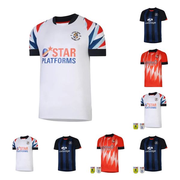 

23 24 luton town soccer jerseys bradley 2023 2024 burke hartson billy bingham curtis lansbury  donaghy berry givens mick mpanzu men uniform, Black;yellow
