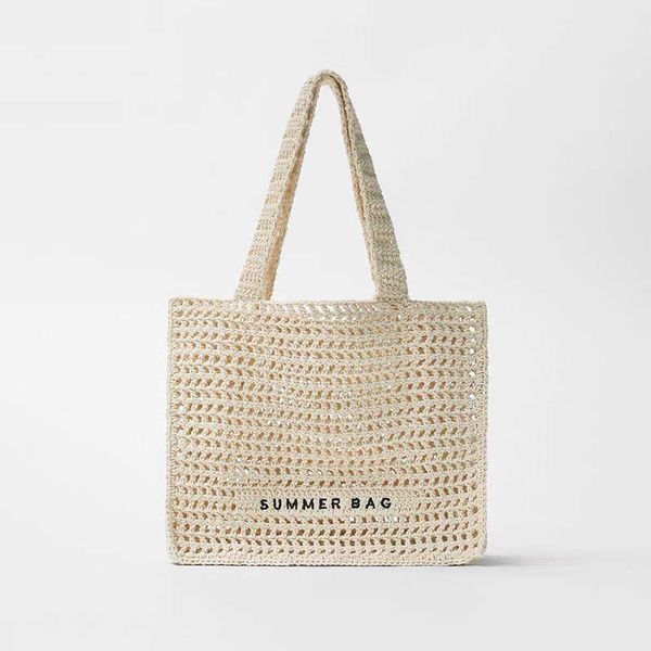 

2022 solid color lady straw women letter hand bags portable leisure summer beach