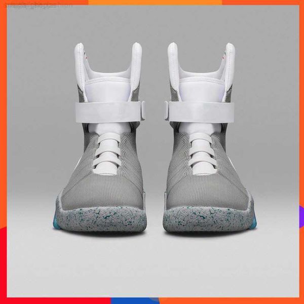 

back to the future automatic laces air mag sneakers marty mcfly's led shoes back to the future glow in dark gray mcflysback to the futu, Black