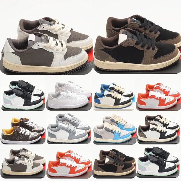 

kids shoes 1s shoe boys low sneaker designer mocha baby kid youth toddler infants children boy girl 2023 basketball athletic outdoor b, Black