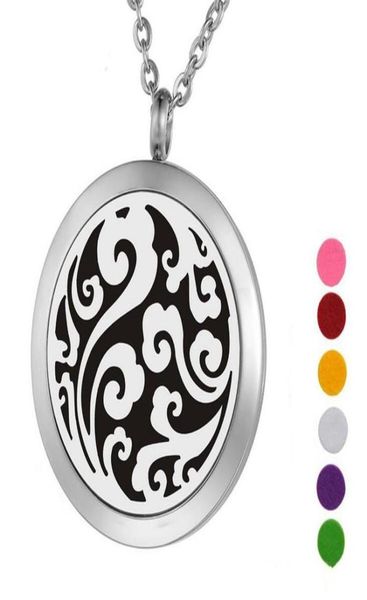 

30mm stainless steel tree of life design aroma therapy aromatherapy essential oil diffuser necklace locket pendant jewelry with fr6372983