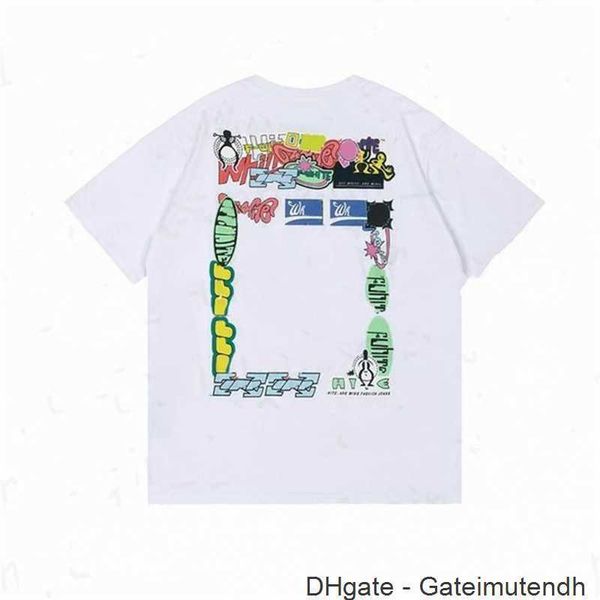 

t shirts mens womens fashion streetwears man t-shirts summer tees shirt 2023 loose polo offs designers clothing high1 quality street print w, White;black