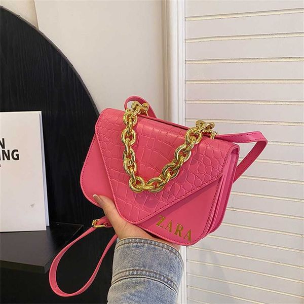 

family 23 new bags crocodile chain small square bag fashion trend versatile one shoulder oblique straddle bag for women 85% outlet wholesale