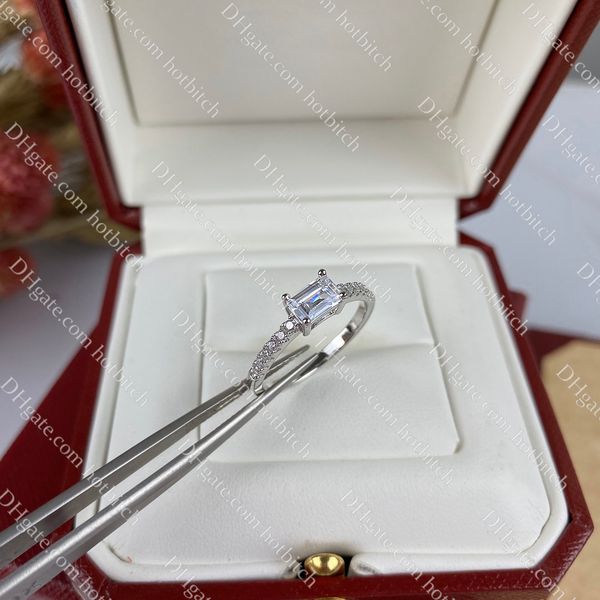 

designer ring women luxury engagement diamond ring fashion sterling silver band rings lady jewelry anniversary christmas gift with box