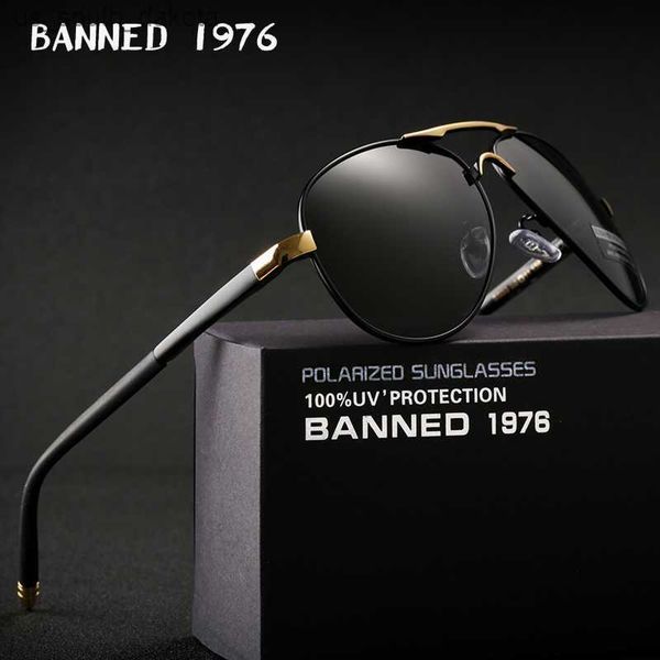 

2021 hd polarized uv 400 men's sunglasses brand new male cool driving sun glasses driving eyewear gafas de sol shades with box l230523, White;black