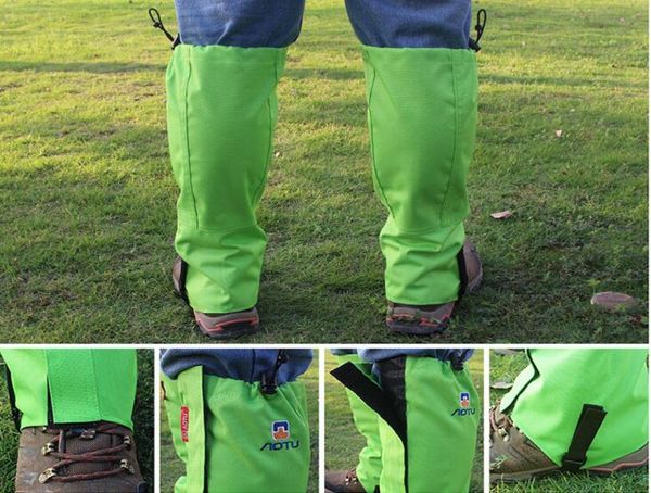 

600d waterproof legging gaiter leg cover camping hiking ski boot travel shoe snow hunting climbing gaiters oxford cloth at86938314, Blue;black