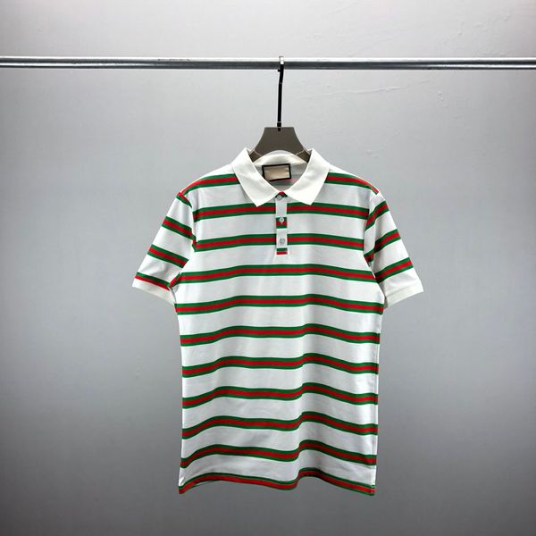 

designer polo shirts men luxury polos casual mens t shirt snake bee letter print embroidery fashion high street man tee m-xxxl##023, White;black