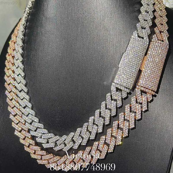 

sell 13mm iced out miami cuban link hip hop vvs moissanite cuban, Silver