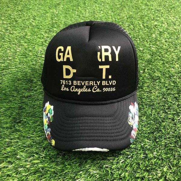

designer galleryes caps ball capsamerican dept letter lanvins hat gp graffiti mesh truck driver hat high profile trendy baseball cap blue fa, Blue;gray