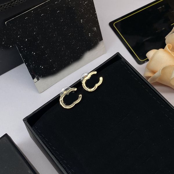 

double letter c stud earrings woman luxury designer hoop earring ccity jewelry women pearl ohrringe 78, Golden;silver
