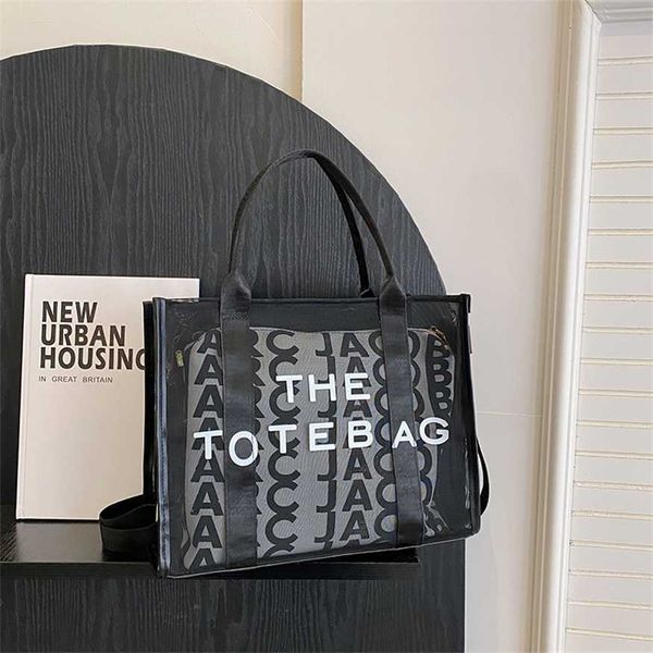 

women's bag 2023 new transparent beach bag large capacity casual shoulder bag cross body mother tote bag 80% clearance sale