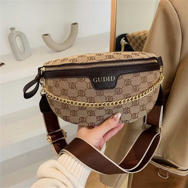 

2023 new canvas bag fashion casual chest bag waist bag versatile chain handbag single shoulder crossbody bag small bag 70% outlet store onli