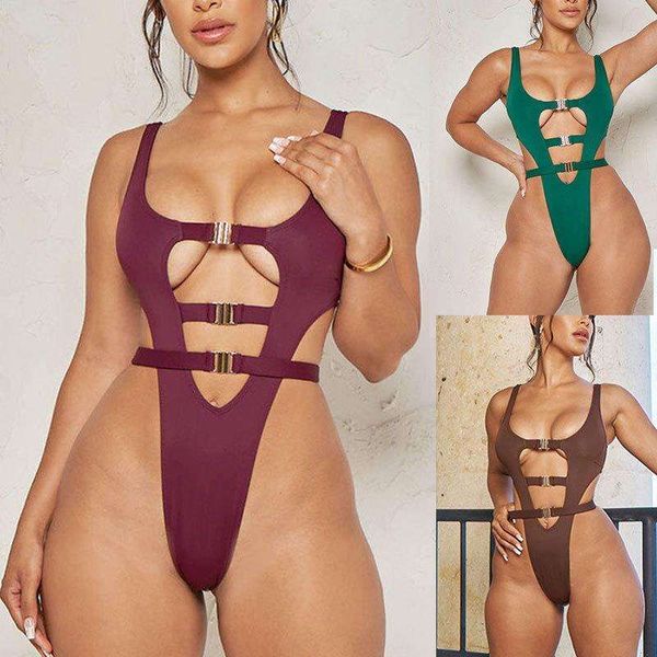 

swimsuit cutout strap multi color one piece womens bikini, White;black