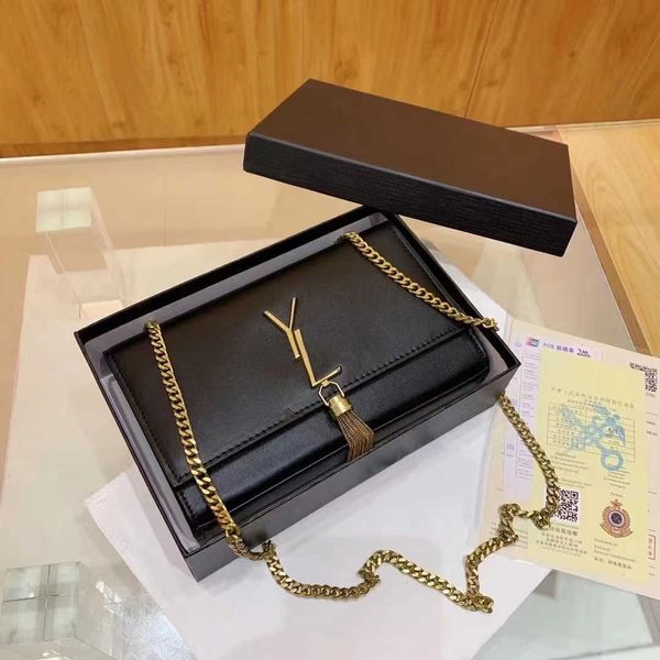 

designer chain fringe bag fashion classic women tote handbag pu leather high-quality single shoulder cross envelope underarm purse
