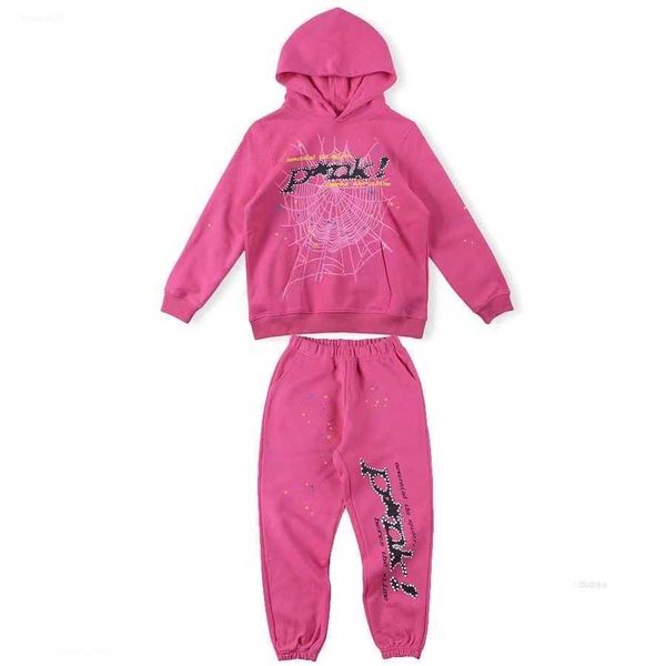 

men's hoodies sweatshirts 23sss spider pink sp5der 555 hoodie young sweatshirts streetwear thug 555 angel hoody men women 11 web pullov, Black