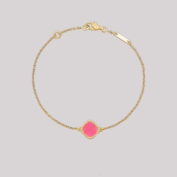 

18 style fashion classic 4/four leaf clover charm bracelets bangle chain 18k gold agate shell mother-of-pearl for wedding single flower clov, Black