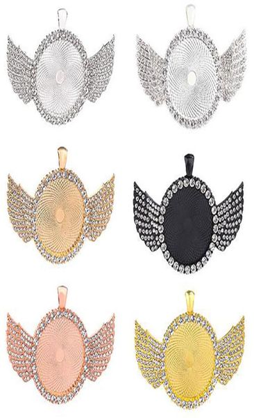 

custom made wings po pendant 30mm pics pendant accessories personalized picture pendant fit for necklace diy jewelry making5502213, Silver