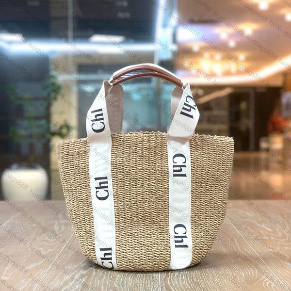 

designer handbags summer straw bag fashion shopping bag beach totes women luxury woven large crossbody bags lady shoulder basket bag 40x23x2