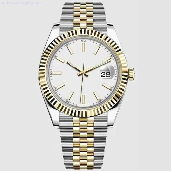 

datejust luxury watch for women qz5e montre de luxe skeleton panthere oyster wristwatches noob uhr black dial date mens designer, Slivery;golden
