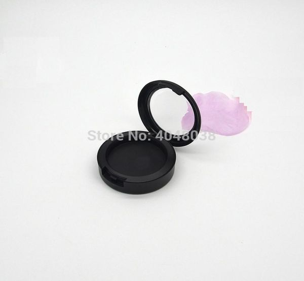 

36mm black blusher compact empty blush box plastic eyeshadow case transparent lid cosmetic powder container8161287