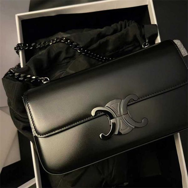 

all black chain triumphal bag for women's 2023 new junior high underarm bag one shoulder handbag 80% clearance sale