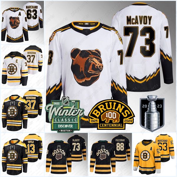 

reverse retro hockey jerseys #37 patrice bergeron 73 charlie mcavoy bruins 63 marchand 88 david pastrnak matt filipe foligno garnet hathaway, Black;red