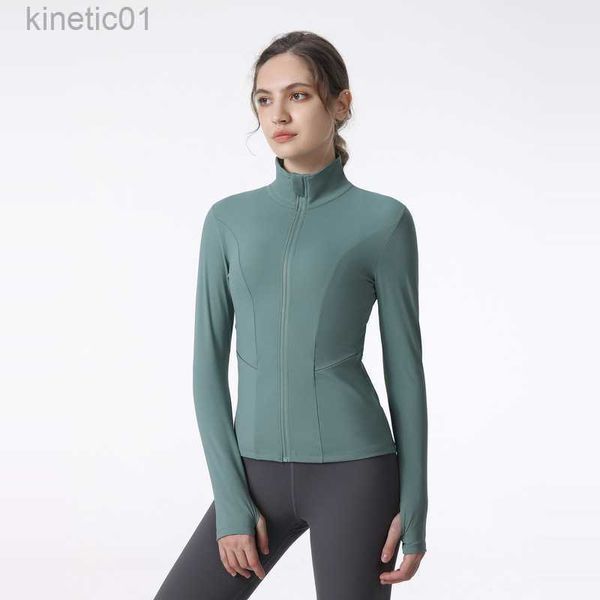 

designer lululemens women jacket autumn/winter sports coat women's quick dried yoga running professional fitness suit tight long sleeve, Black;brown