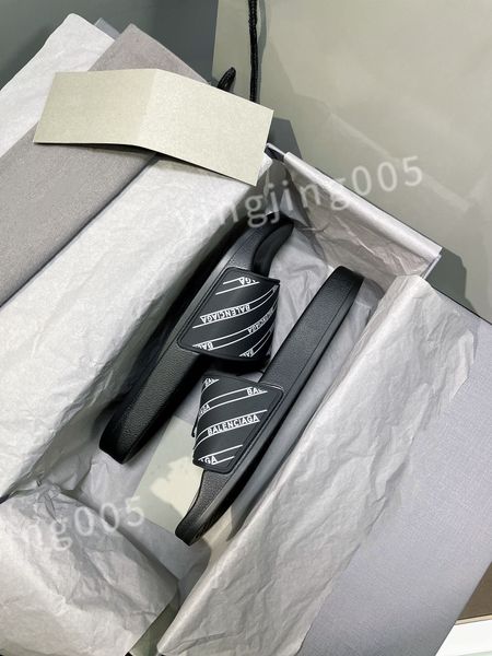 

luxury fashion slide sandals slippers for men women with original box designer beach flip flops slipper bl230601, Black