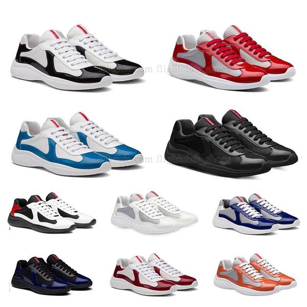 

casual shoes america cup low high mens designer sneakers athletic running shoes soft out office mesh lace-up flat prad prads outdoor runner