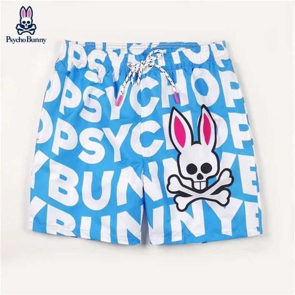 

psycho bunny designer mens shorts beach pants skull rabbit flower european and american surfing quick drying home asian size -3xl 8vc6, White;black