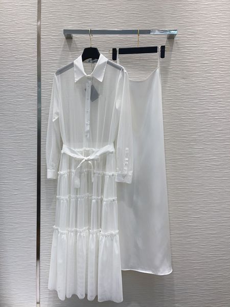 

milan runway dress 2023 new summer autumn lapel neck fashion designer dresses brand same style dress 0612-3, Black