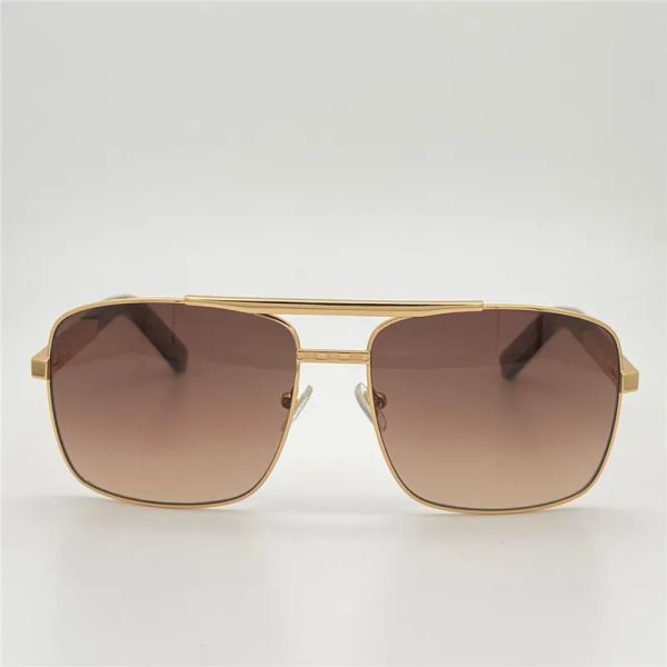 

fashion eternal classic 0259 men's sunglasses metal square gold frame uv400 retro style attitude sunglasses protective glasses with box, White;black