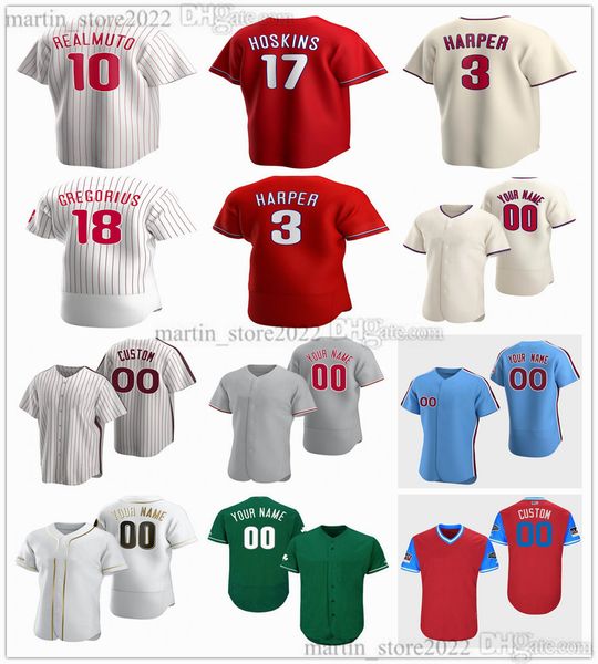 

bryce 3 harper baseball jerseys 7 trea turner 10 j.t. realmuto 12 kyle schwarber 17 rhys hoskins 8 nick castellanos 27 aaron nola 45 zack wh, Blue;black