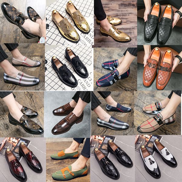 

luxury brand leffer shoes black glossy oxford shoes pointed toe dress shoes formal wear shoes men's brogue leather shoes business shoes
