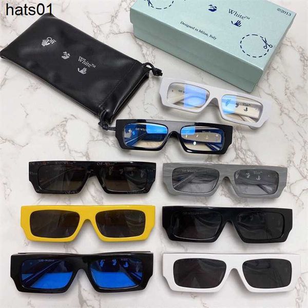 

2023 new offs office white square sunglasses men's ow4008u net red sunglasses women's sunglasses, White;black