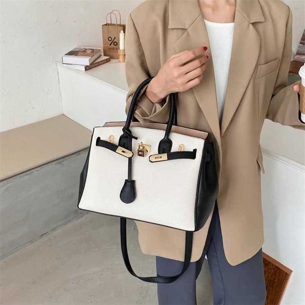 

h birkins family brand bags designer handmade litchi capacity women's messengerqq