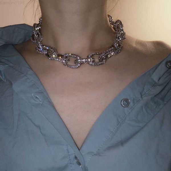 

hip hop chain iced out necklace 925 sterling silver moissanite cuban link chain