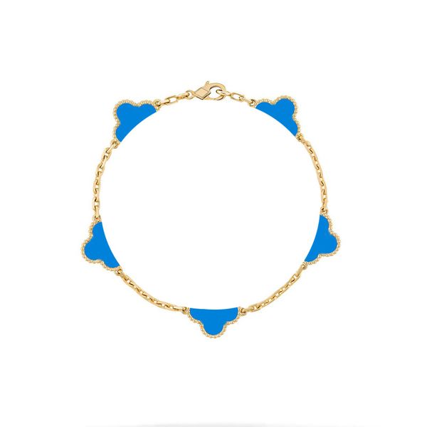 

Classic Brand Double Side Leaf Charm Bracelet Wedding Jewelry for Women