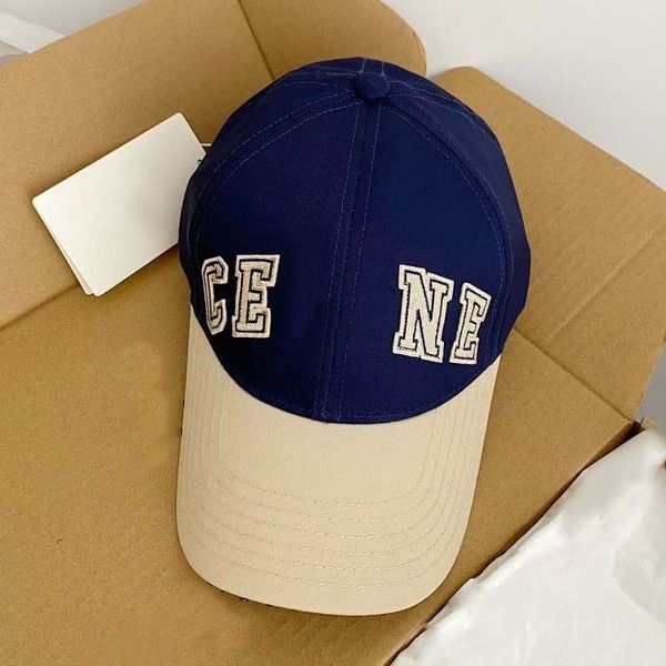 

designer cap luxury hat for women and men classic colour blocking design travel essential item versatile modern adjustable sun hat, Blue;gray