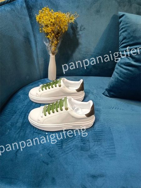 

2023 luxurys men's shoes casual white sneakers summer shoes women lace-up comfortable leather flat shoes, Black