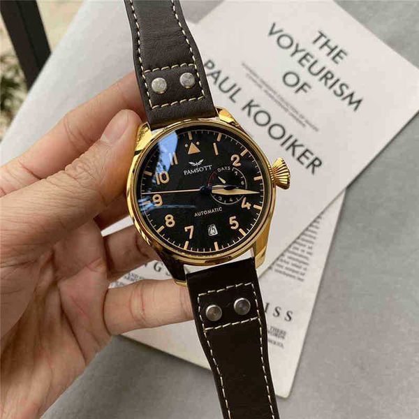 

iwc watch mechanical pilot wristwatch luxury wd4e days leather 7 men rose gold stainless steel sapphi, Slivery;golden