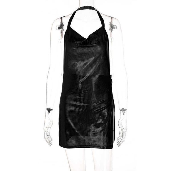 

2023 spring/summer feng women's new backless solid slim fit split dress for womenizhebv25, White;black