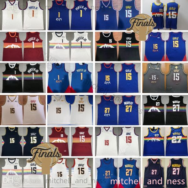 

15 jokic 27 jamal murray jersey stitched new city basketball jerseys 1 michael porter jr. 50 aaron gordon 3 allen 15 carmelo iverson anthony, Black;red