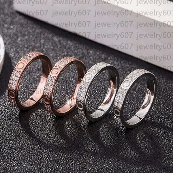 

street screw love ring designer ring couples diamond set craft zircon stainless steel jewelry accessories ladies engagement gift party, Silver