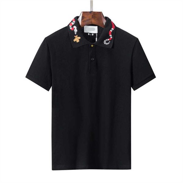 

mens stylist polo shirts luxury italian men's polos designer clothing short sleeves fashion summer t-shirts asian size m-3xl vi15, White;black