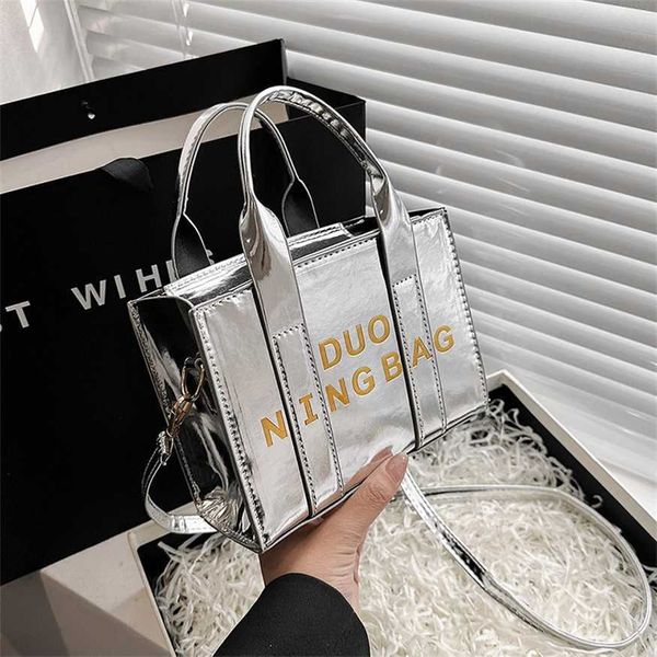 

the new 2023 edition bright face tote bag ins women's net red letter simple handheld crossbody bag 80% clearance sale